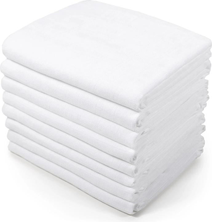 Makian Mulltuch 10-er Pack 70 x 70 cm, Weiss (70 cm, 70 cm)