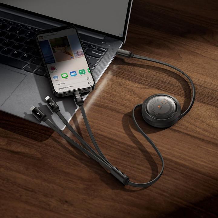 Actual product image Baseus USB type C - Micro USB B, Lightning, USB type C (1.10 m, USB 2.0, 100 W)