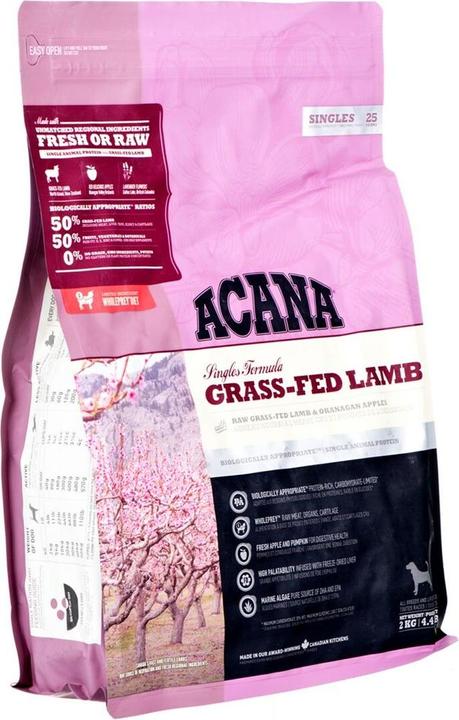 Immagine prodotto Acana Singoli di cane agnello alimentato a erba 2Kg (Adulto, 1 pz., 2000 g)