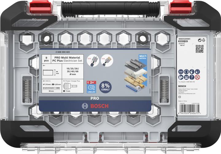 Produktbild Bosch Professional Zubehör PRO Multi Material PC Plus Lochsägen-Set, 9-tlg. (19, 25, 30, 35, 40, 68 Millimeter)