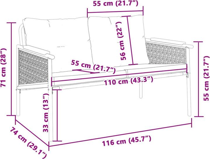 Produktbild vidaXL Gartenbank