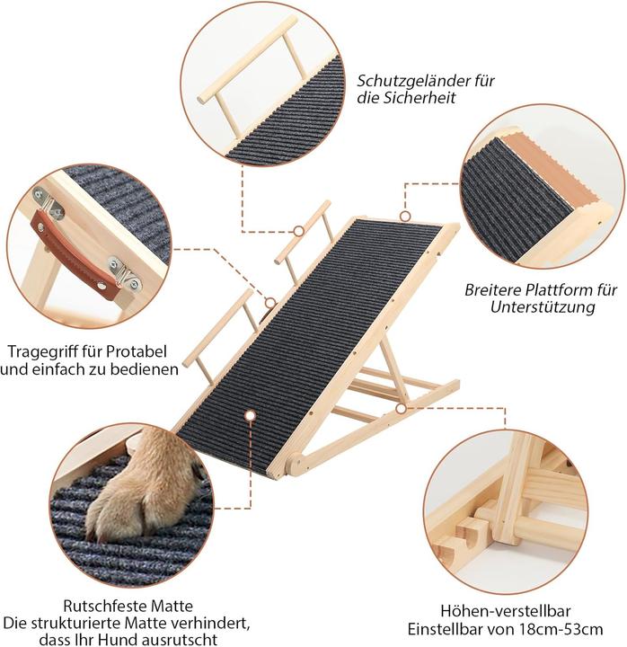 Actual product image Maloroy Hunderampe mit Sicherheitsgeländer (Dog)