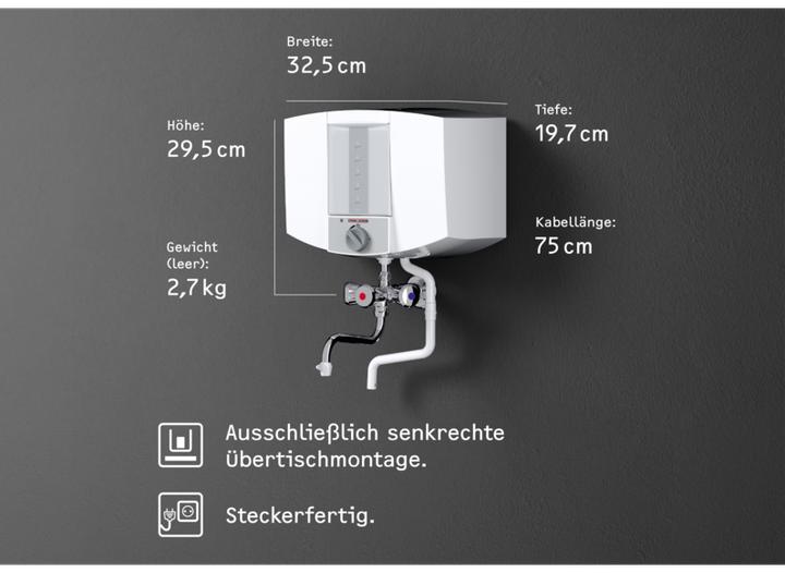 Actual product image Stiebel Eltron KBA 5 KA Boiling water unit, plastic, 5 litres, chrome fitting