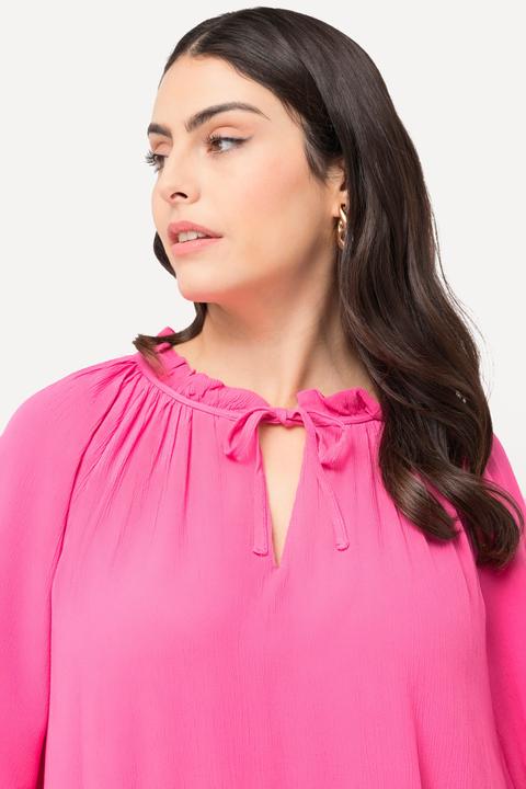Produktbild Ulla Popken Kleid, Rüschen, A-Linie, Tunika-Ausschnitt, Halbarm (54)