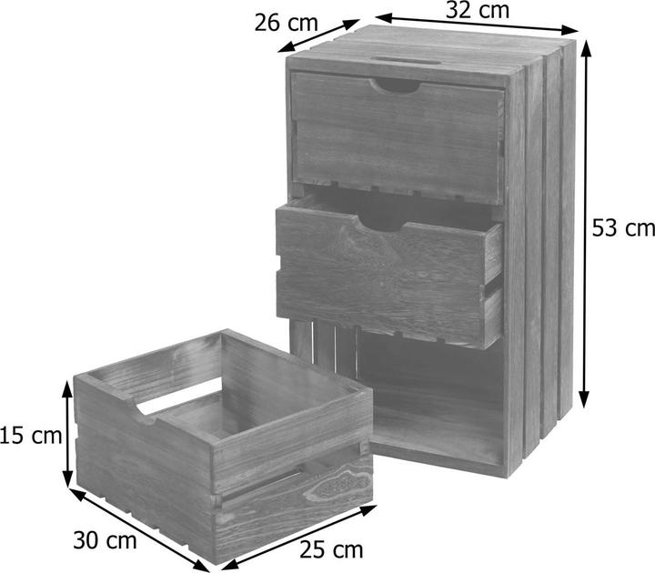 Produktbild JOHN316 Schubladenkommode (32 x 26 x 53 cm)