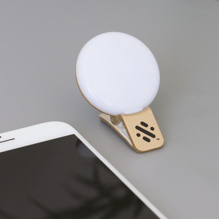 Actual product image Swipe LED Mini Selfie Light Gold (Ring light)