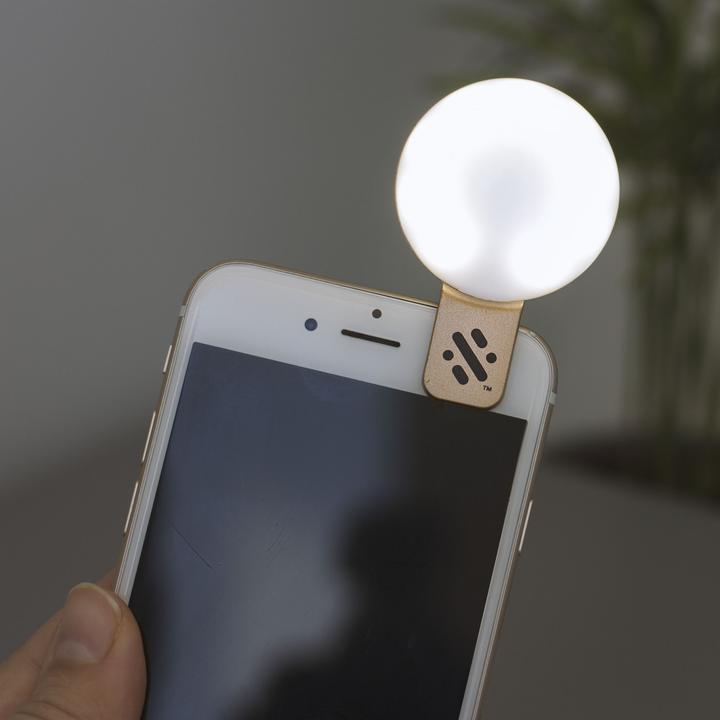 Actual product image Swipe LED Mini Selfie Light Gold (Ring light)