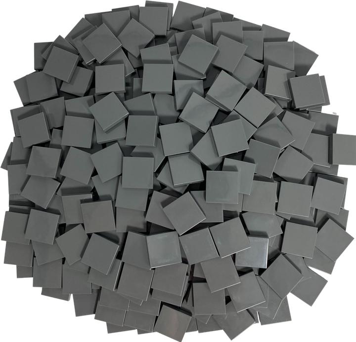 Actual product image LEGO 2x2 Tiles Dark grey - 25 pieces - Dark bluish grey tile 3068b (0, LEGO Accessories)