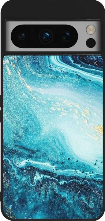 Actual product image PhoneLook Cover Silicone Black Sea Foam Blue (Google Pixel 8 Pro)