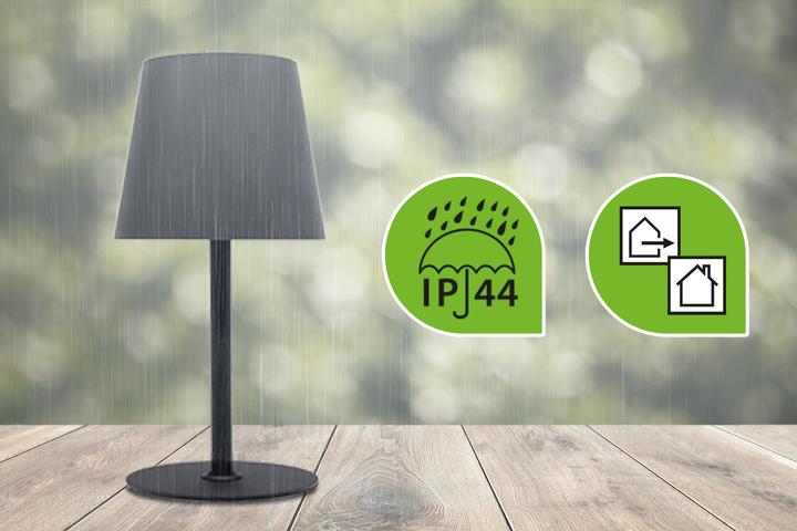 Actual product image Idena LED table lamp rechargeable battery black 38cm dimmable indoor and outdoor