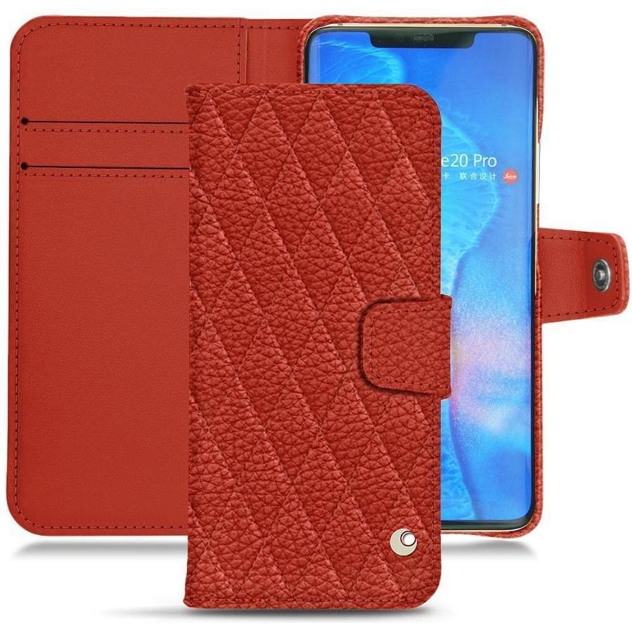 Noreve Lederschutzhülle Wallet (Huawei Mate 20 Pro), Smartphone Hülle, Orange