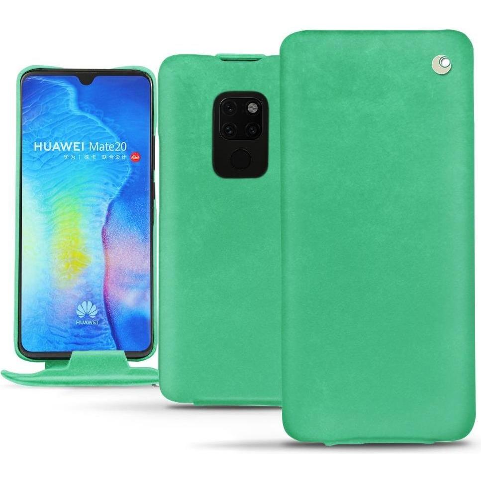Noreve Lederschutzhülle vertikal (Huawei Mate 20), Smartphone Hülle, Grün
