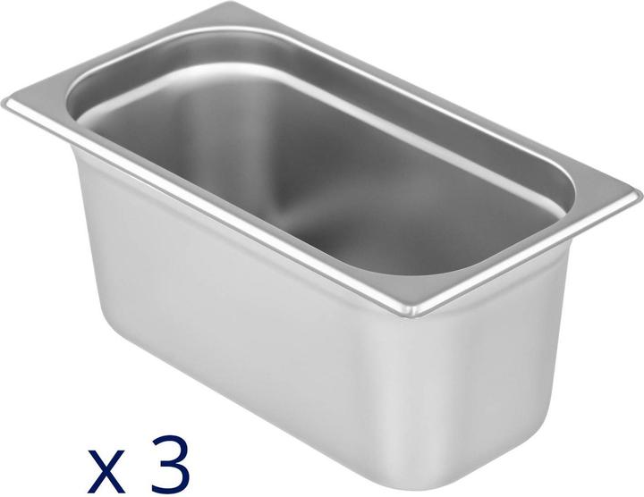 Actual product image Royal Catering Bain Marie Warmhaltebehälter Speisenwärmer Ablasshahn 600 W 3 GN 1/3