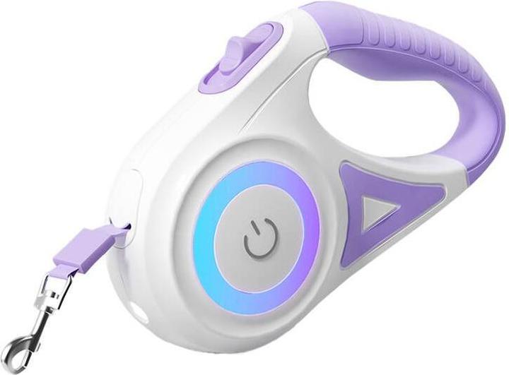 Actual product image Rojeco Dog Automatic Leash LED 5 m (purple) (Cat, Dog, General)