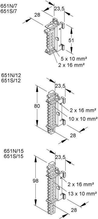 Actual product image Kleinhuis N-conductor terminal 651N/12 (4011126029420) (Tools)