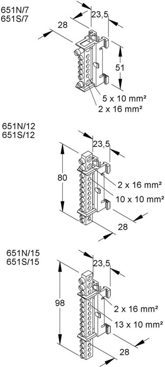 Actual product image Kleinhuis Hermann GmbH Co KG PE conductor terminal 651S/7 (4011126029505)