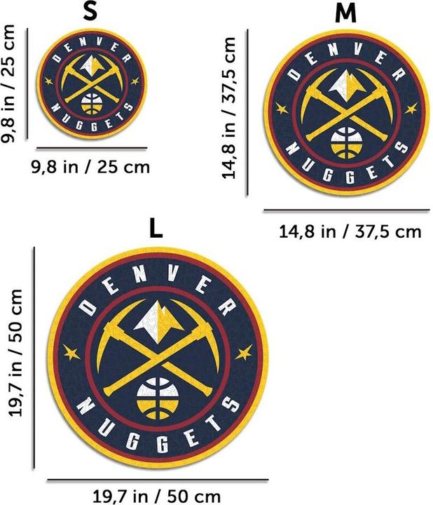 Produktbild Iconic NBA - Denver Nuggets - Logo - Holz Puzzle Grösse M (270 Teile) (270 Teile)