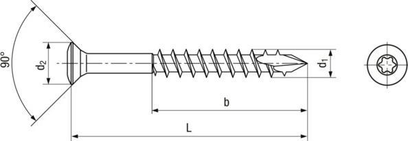 Actual product image Spax Fassadenschr. LK schwarz TX 4.0x45 (100 Screws per piece)