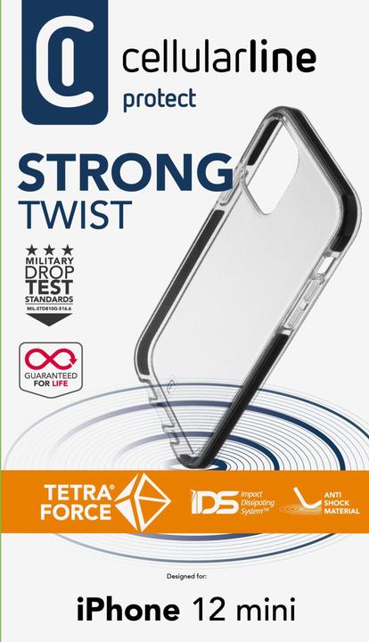 Productafbeelding Cellularline Tetra Force Shock-Twist - Hoesje - Apple - iPhone 12 mini - 13,7 cm (5,4 inch) -. (Apple iPhone 12 mini)