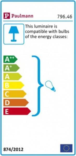 Label énergétique Paulmann Bérit néordique (E27)