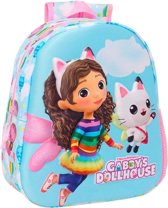 Image du produit Gabby's Dollhouse Sac à dos scolaire Rose Bleu ciel 27 x 33 x 10 cm