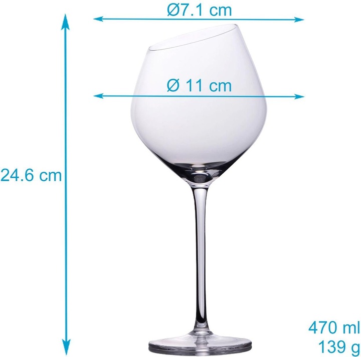 Produktbild Intirilife Weingläser mit moderner Kante (47 cl, 4 Gläser, Weissweingläser, Rotweingläser, Weingläser Set)