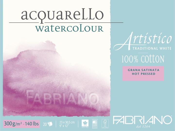 Fabriano Watercolour pad Artistico Trad.White 23 x 30.5 cm (23 x 30 cm)