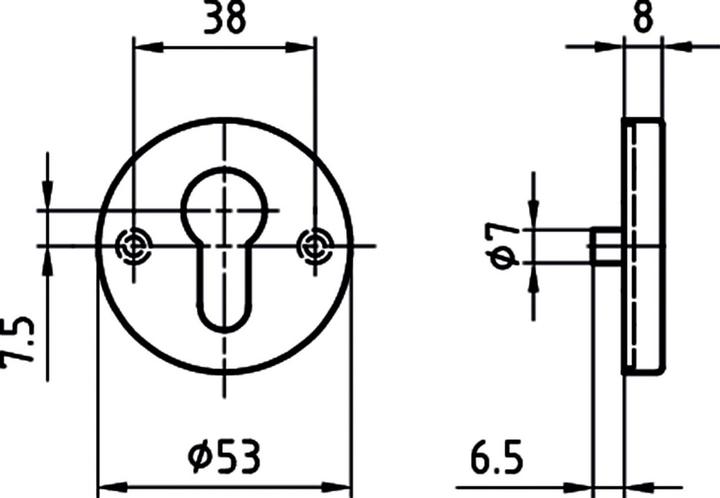 Actual product image Glutz Topaz (Door rosette)