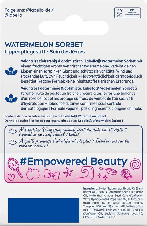 Immagine prodotto LABELLO Vaiana Watermelon Sorbet (Stick per la cura delle labbra)