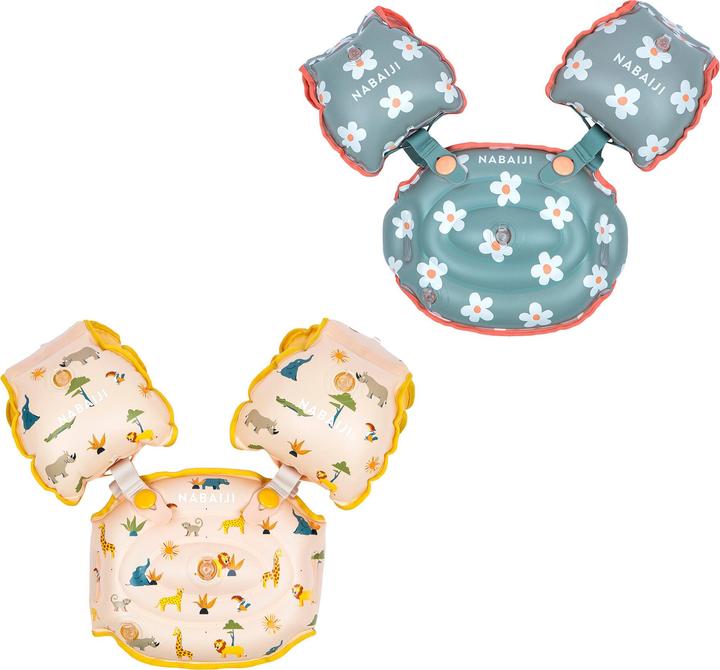 Image du produit Nabaiji Bracelets de piscine progressifs pour enfants - Tiswim imprimé fleurs kaki