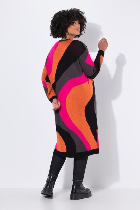 Produktbild Angel of Style Long-Strickjacke, Feinstrick, Colormuster, offene Form (42, 44)