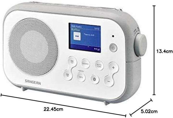 Actual product image Sangean DPR-42BT WHITE-GREY (DAB+, FM, Bluetooth)