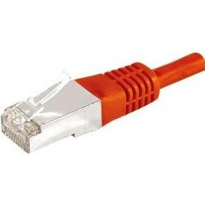 Exertis Connect Patchkabel F/UTP, CAT.6a, rot, 10,0 m Für 10 Gigabit/s, mit besonders schmalem Knickschutz (F/UTP, CAT6a...