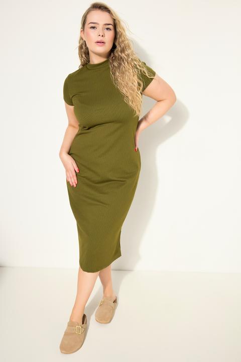 Produktbild Studio Untold Jersey-Midikleid, Slim, Rippjersey, Stehkragen, Halbarm, OEKO-TEX (46, 48)