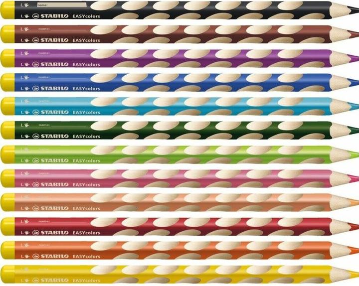 Produktbild STABILO EASYcolors ergonomischer Buntstift für Linkshänder (12 x)