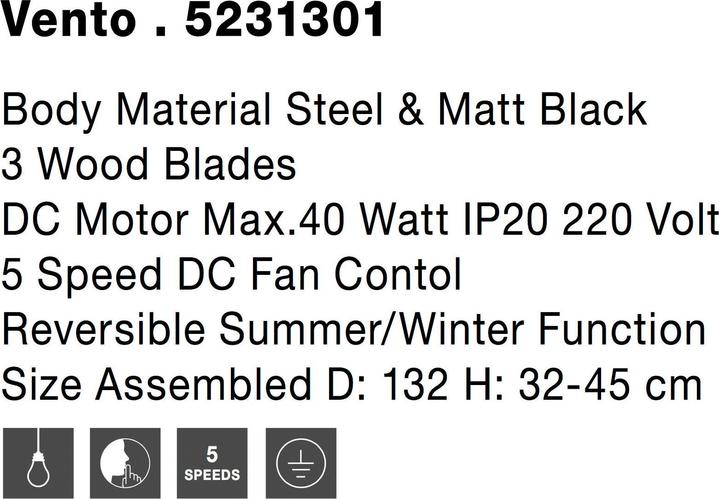 Actual product image Nova Luce Vento