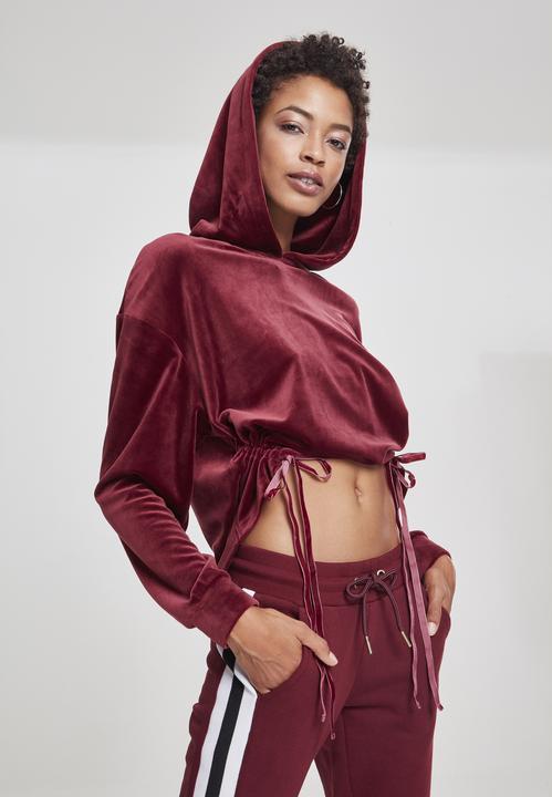 Actual product image Urban Classics UC Ladies Ladies Short Velvet Gathered Hoody (XL)