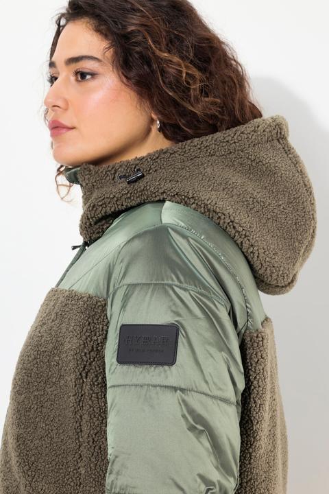 Produktbild Ulla Popken Jacke, Stepp/Teddyfleece, Kapuze, Zipptaschen (42, 44)