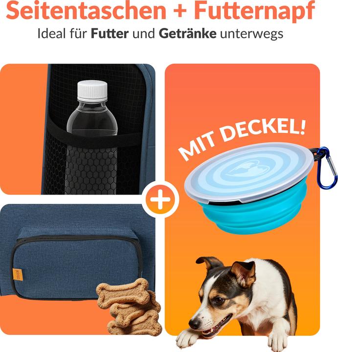 Produktbild Cadoca Haustiertragetasche (Katze, Reflektoren, Faltbar, Waschbar, Komplett zu öffnen)