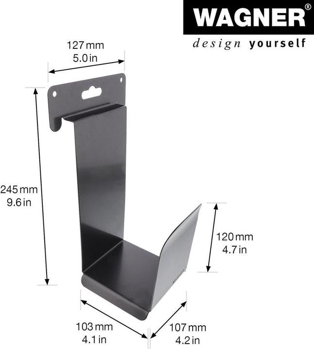 Actual product image Wagner System design yourself wall bracket WH 2089 black