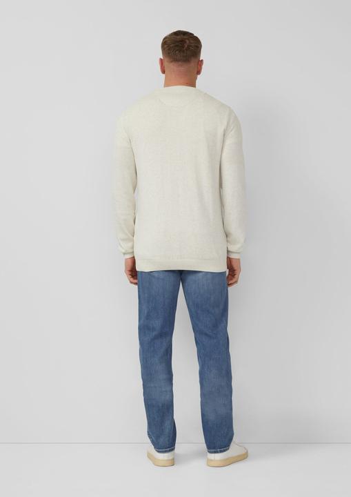 Produktbild s.Oliver Strickpullover Strickpullover mit Logo-Stickerei (XXL)