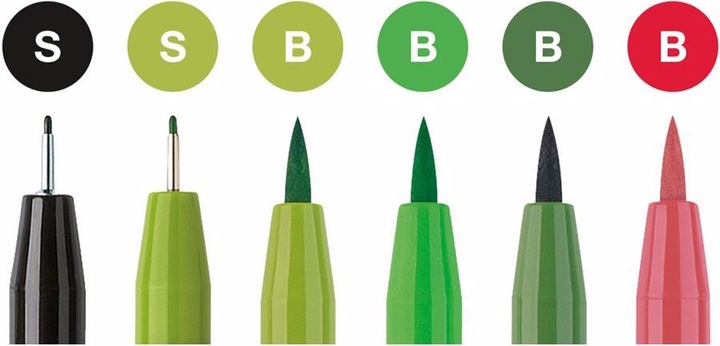 Produktbild Faber-Castell Pitt Art Pen Handlettering (Grün, 6 x)