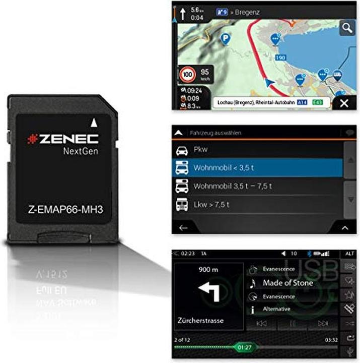 K.Mページ Zenec Z-EMAP66-MH3 | Z-xxx66 Prime SD Card LT3 EU Motorhome Card