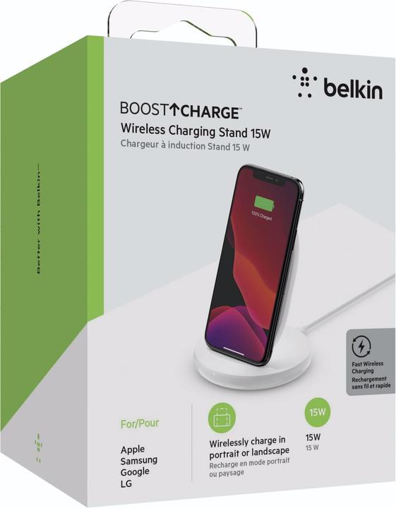 Actual product image Belkin Boost Charge Ladeständer, kompatibel mit QI-Geräten (15 W)