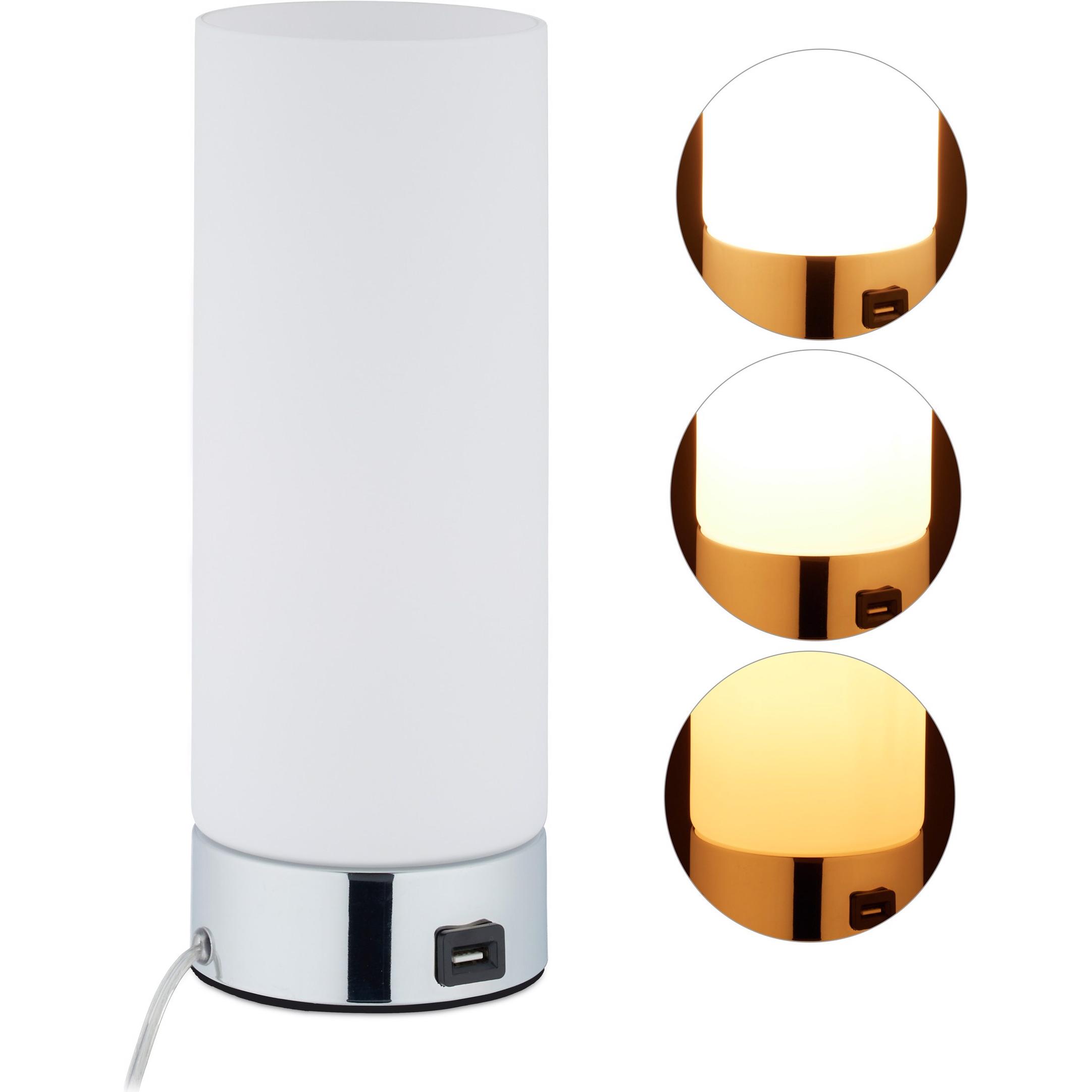 Thumbnail - Relaxdays, Tischlampe, Nachttischlampe (E14)