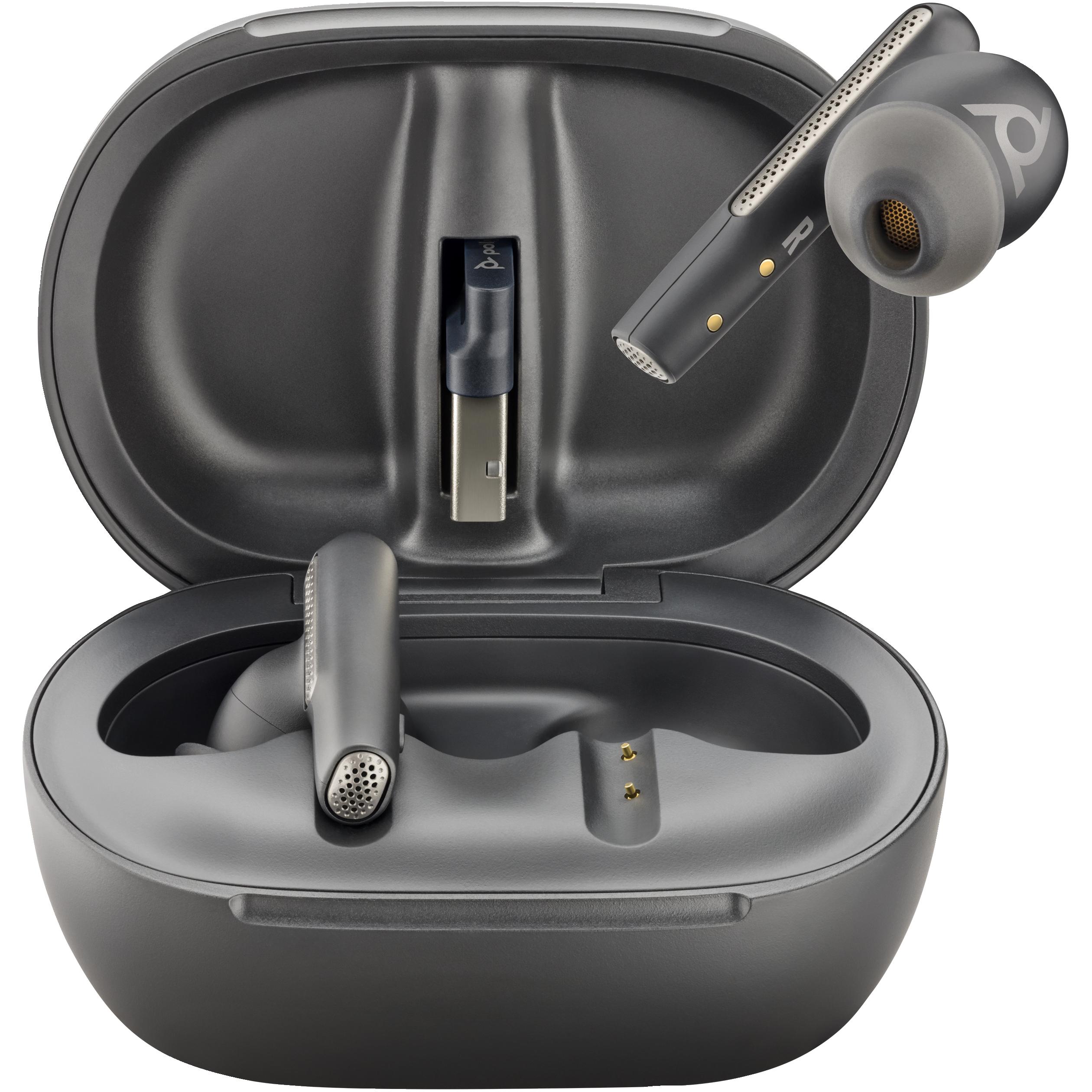 Thumbnail - Poly Voyager Free 60+ (Kabellos, USB-C), Office Headset, Schwarz