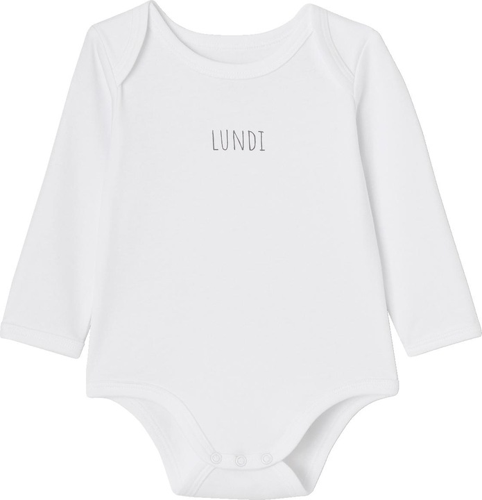 Image du produit Vertbaudet Lot de 5 bodies bébé manches longues à enfiler BASIC, coton bio (56)