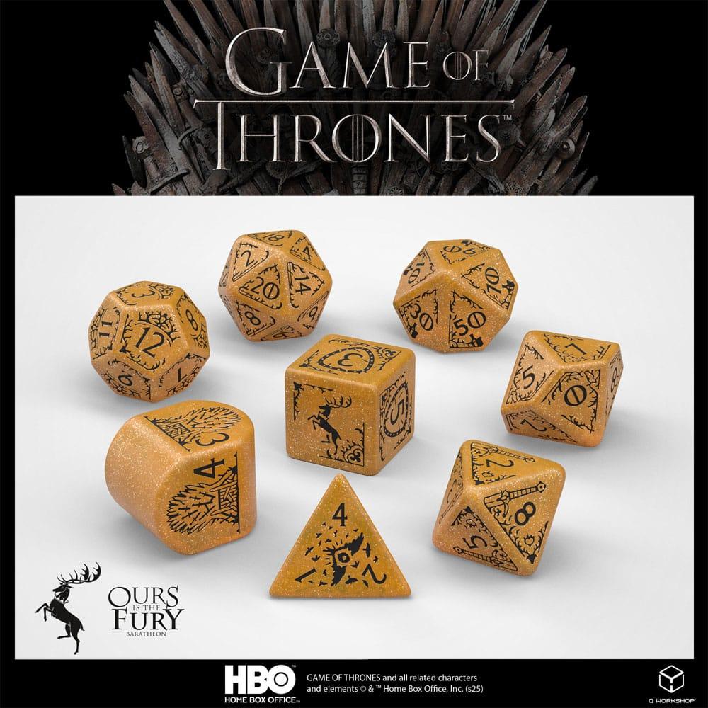 Q Workshop Set di dadi di Game of Thrones Baratheon (8)