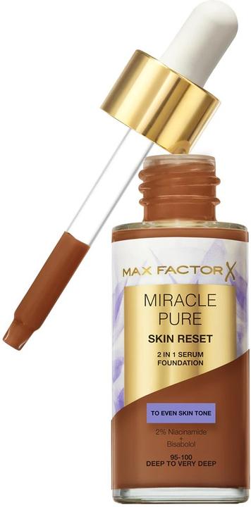 Produktbild Max Factor Miracle Pure Skin Reset 2in1 Serum Foundation - Makeup 30 ml 95-100 Deep To Very Deep (95-100 Deep To Very Deep)