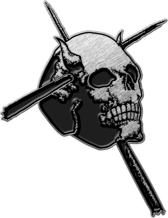 Universal Textiles Skull badge enamel
